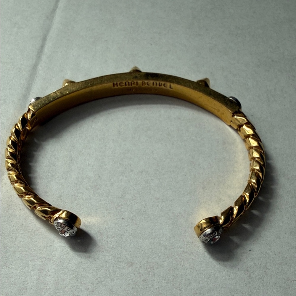 Henri Bendel Gold Spike Bracelet with Crystals - Picture 2 of 3